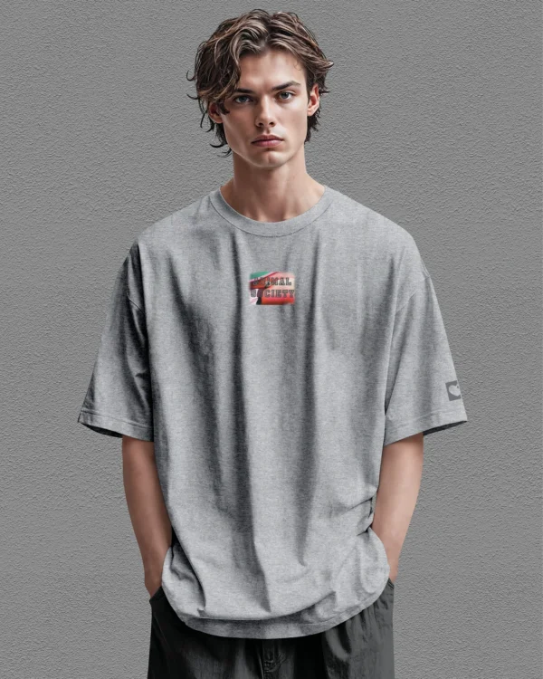 Męska koszulka oversize <br>Arystokrata Flaming <br>Animal Society