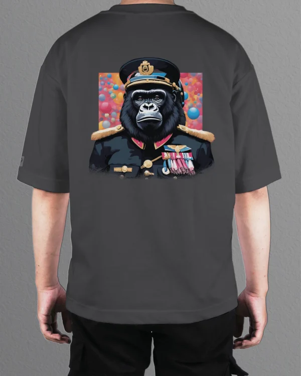 Męska koszulka oversize <br>Admirał Goryl <br>Animal Society
