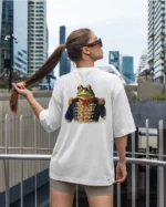 Damska koszulka oversize <br>Generał Żaba <br>Animal Society