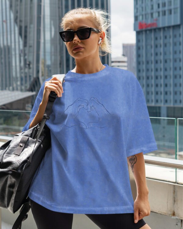 Koszulka oversize <br>Dotyk Miłości - efekt sprania
