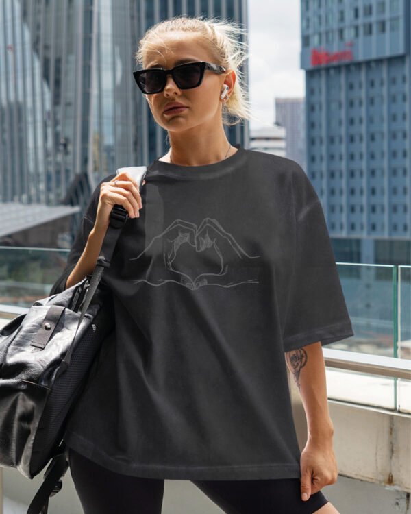 Koszulka oversize <br>Dotyk Miłości - efekt sprania