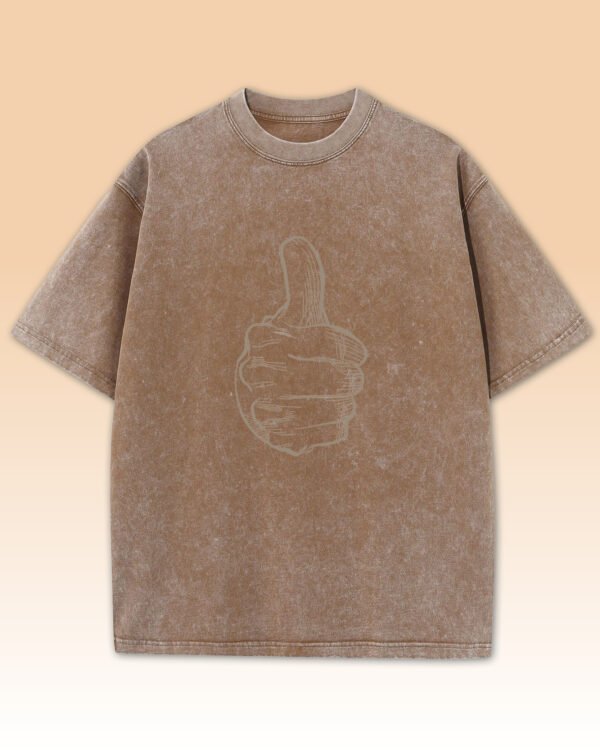 Koszulka oversize <br>Kciuk w Górę - efekt sprania