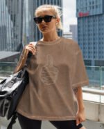Koszulka oversize <br>Kciuk w Górę - efekt sprania