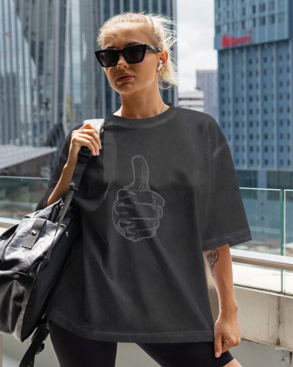 Koszulka oversize <br>Kciuk w Górę - efekt sprania