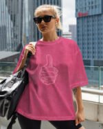Koszulka oversize <br>Kciuk w Górę - efekt sprania