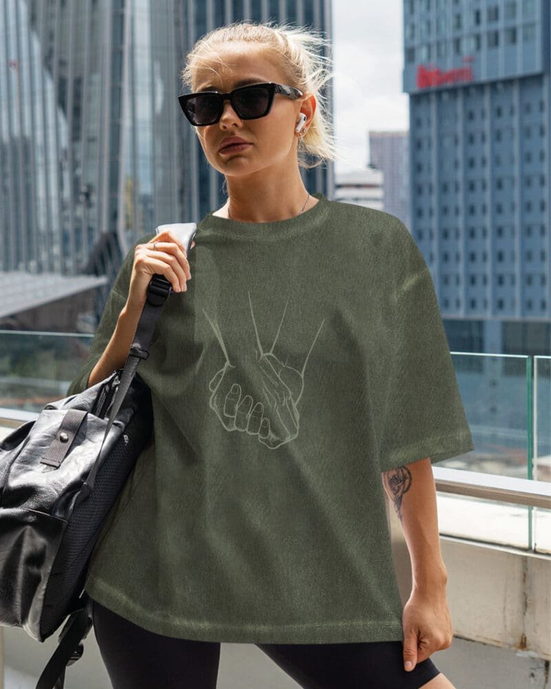 Koszulka oversize <br>Razem Lepiej - efekt sprania
