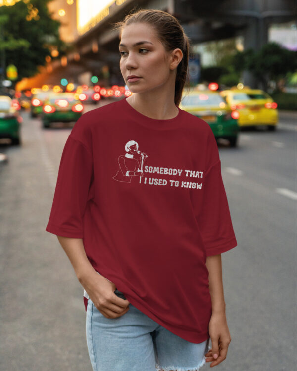 PLO 037 GRAPHITE GLI Tshirt Oversize Wine Red3 Koszulka Gruba Premium <br>Nadruk brokatowy Vintage Pop