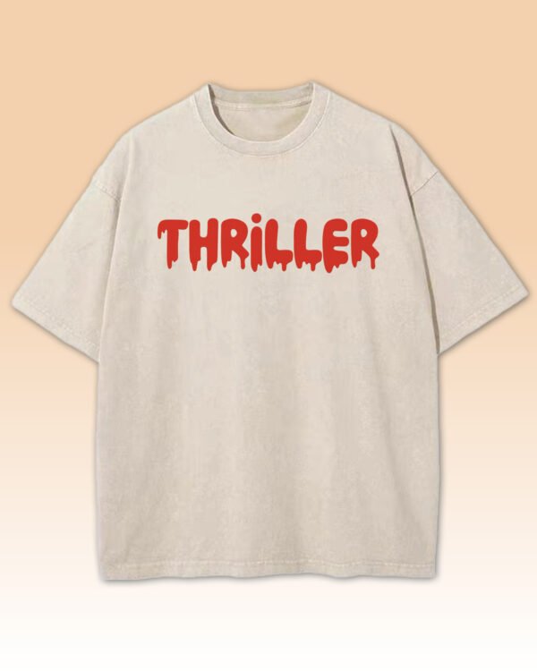 Koszulka oversize THRILLER <br>Silikon, Efekt Sprania