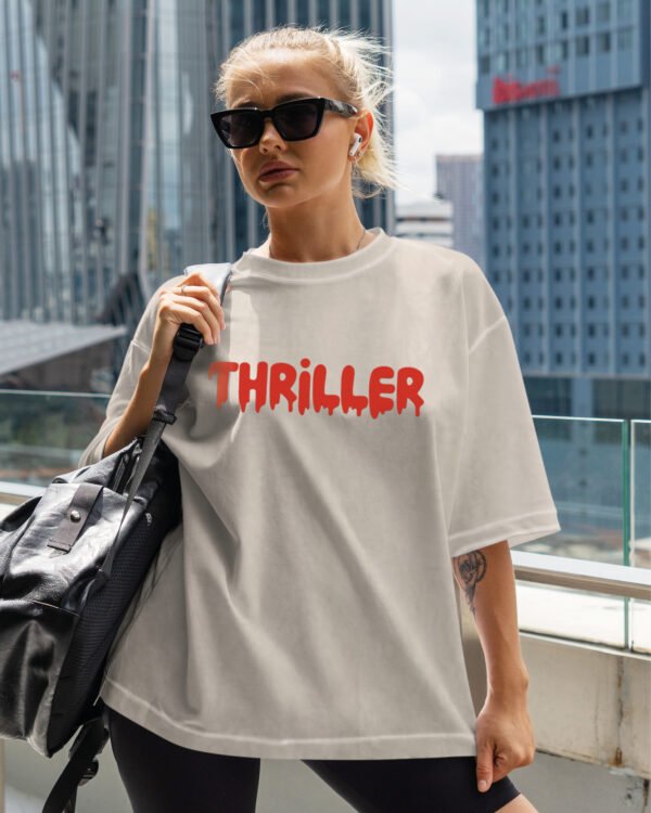 Koszulka oversize THRILLER <br>Silikon, Efekt Sprania