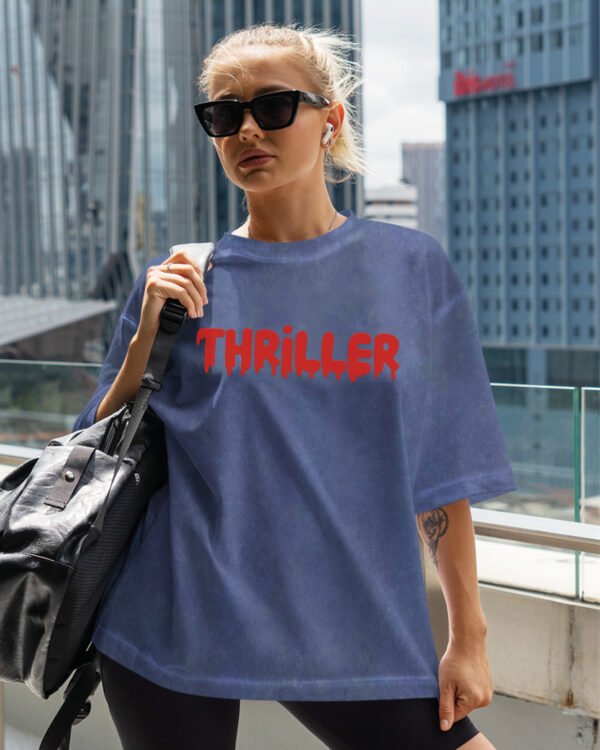 Koszulka oversize THRILLER <br>Silikon, Efekt Sprania