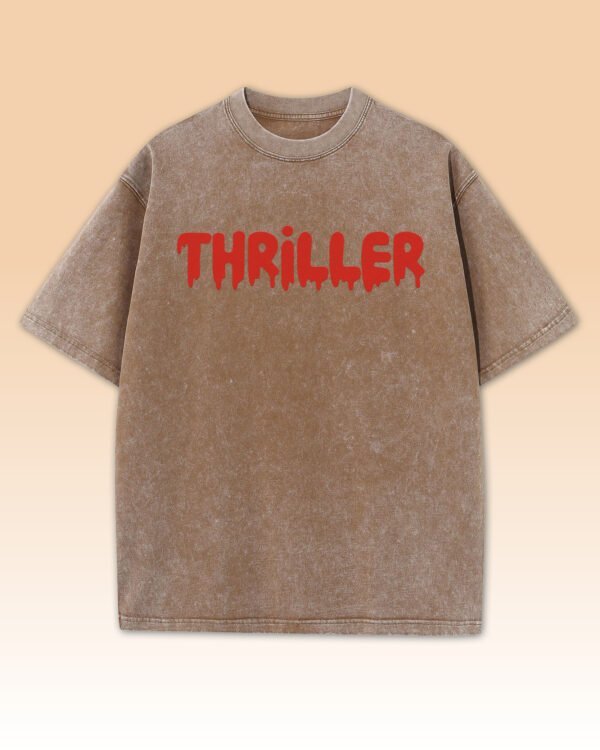 Koszulka oversize THRILLER <br>Silikon, Efekt Sprania