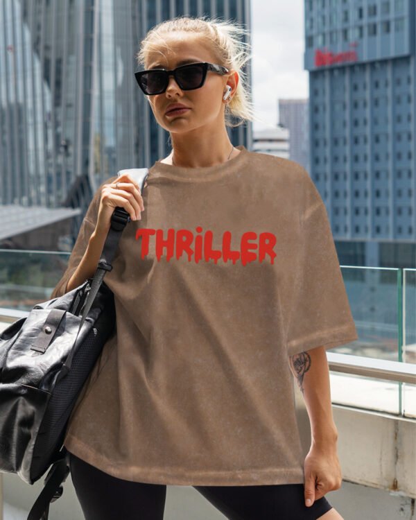 Koszulka oversize THRILLER <br>Silikon, Efekt Sprania