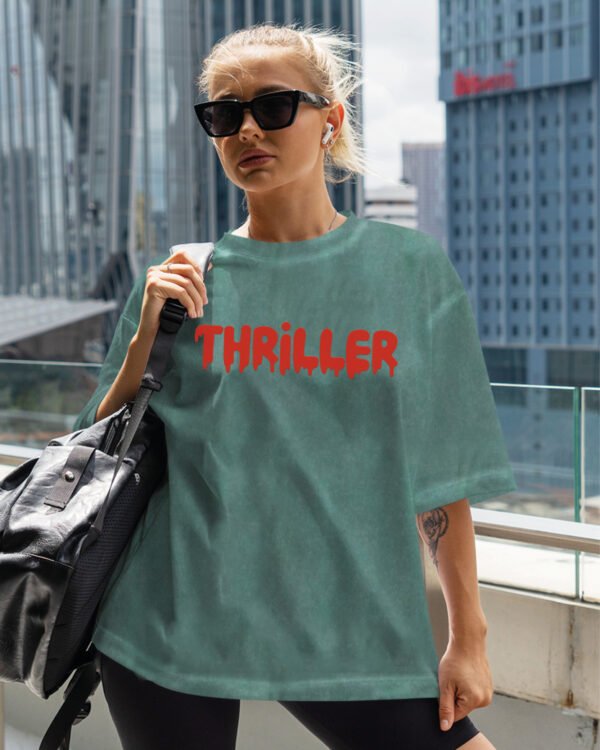 Koszulka oversize THRILLER <br>Silikon, Efekt Sprania
