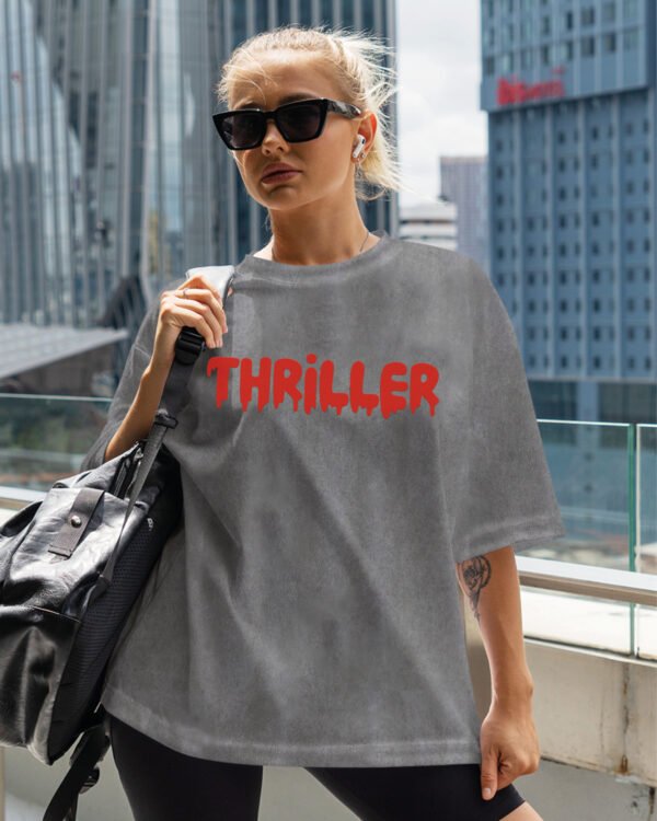 Koszulka oversize THRILLER <br>Silikon, Efekt Sprania
