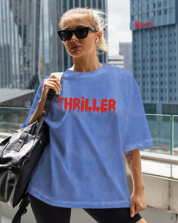 Koszulka oversize THRILLER <br>Silikon, Efekt Sprania