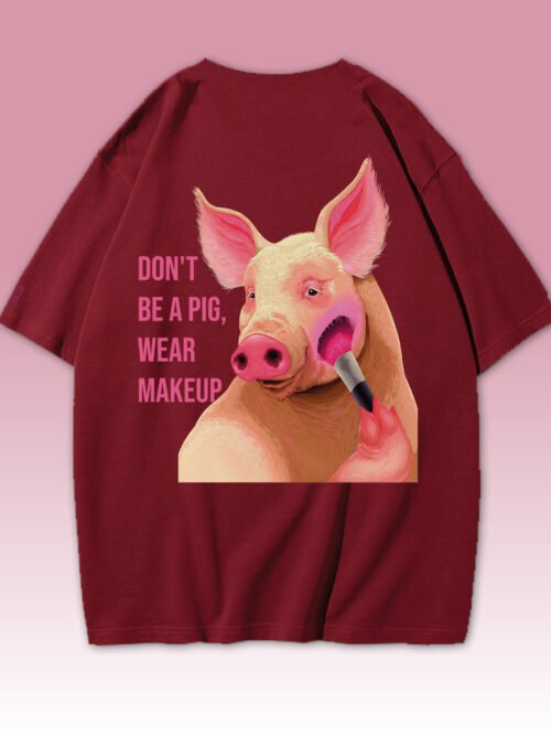 Męska koszulka oversize Don't be a Pig