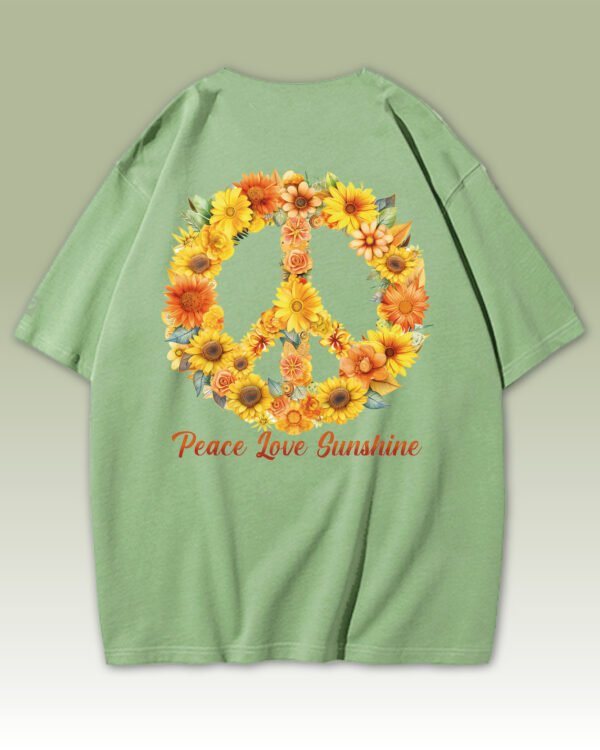 Damska koszulka oversize Peace Love Sunshine