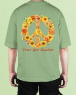 Męska koszulka oversize <br>Peace Love Sunshine