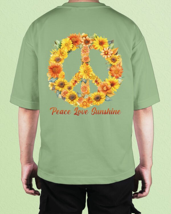 Męska koszulka oversize <br>Peace Love Sunshine