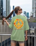 Damska koszulka oversize <br>Peace Love Sunshine