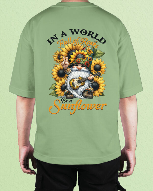 TL0453BIG Tshirt Oversize Matcha22 Męska koszulka Gruba Premium <br>Be a Sunflower