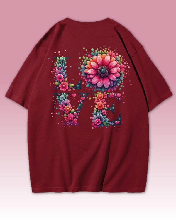 Damska koszulka oversize <br>Love Blossoms