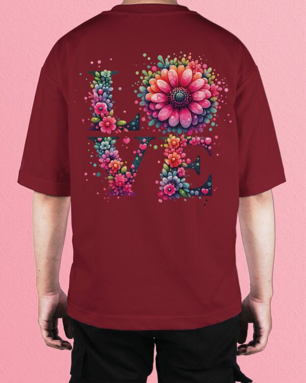 Męska koszulka oversize <br>Love Blossoms