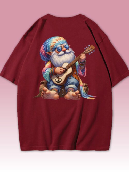 Damska koszulka oversize Hippie Gnome Vibes