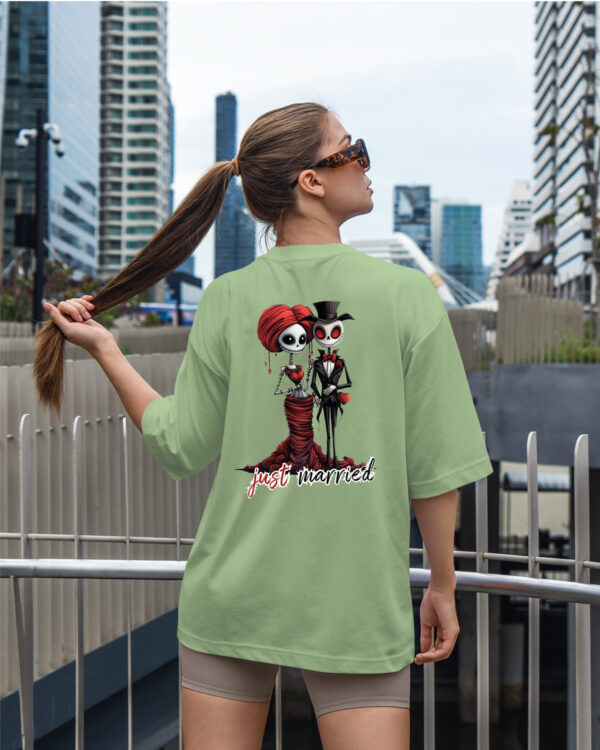 TL0470BIG Tshirt Oversize Matcha23 Damska koszulka Gruba Premium <br>Just Married