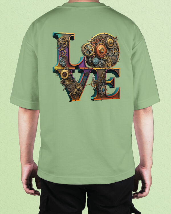 TL0471BIG Tshirt Oversize Matcha22 Męska koszulka Gruba Premium <br>Steampunk LOVE