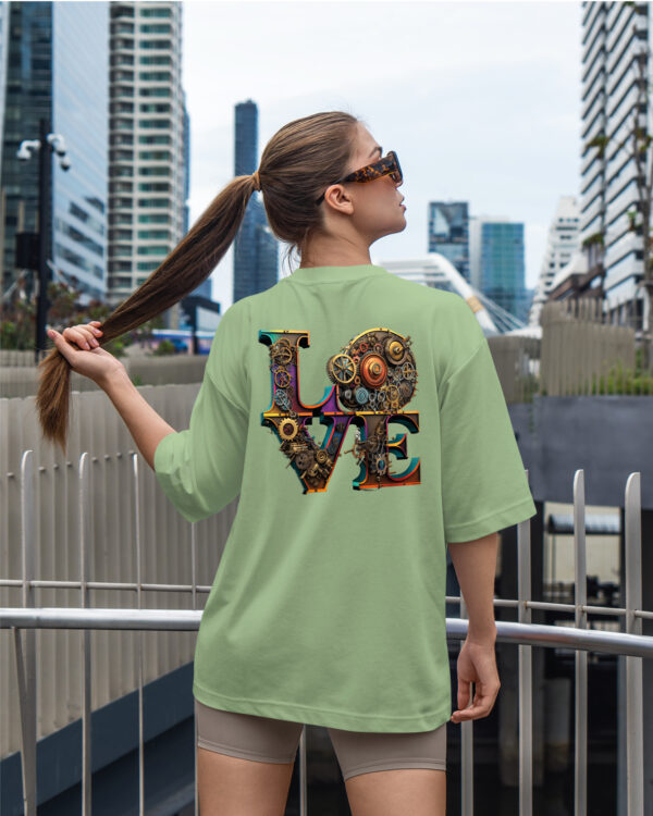 TL0471BIG Tshirt Oversize Matcha23 Damska koszulka Gruba Premium <br>Steampunk LOVE