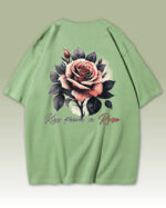 TL0472BIG Tshirt Oversize Matcha2 Damska koszulka Gruba Premium <br>Kiss from a Rose