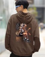 Bluza oversize z kapturem <br>Niegrzeczny Anioł – efekt sprania