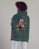 Bluza oversize z kapturem <br>Niegrzeczny Anioł – efekt sprania
