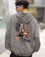 Bluza oversize z kapturem <br>Niegrzeczny Anioł – efekt sprania