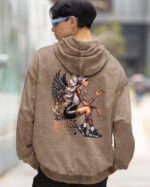 Bluza oversize z kapturem <br>Niegrzeczny Anioł – efekt sprania