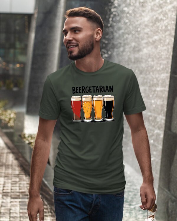 Koszulka z nadrukiem <br>Beergetarian Kufle Piwa