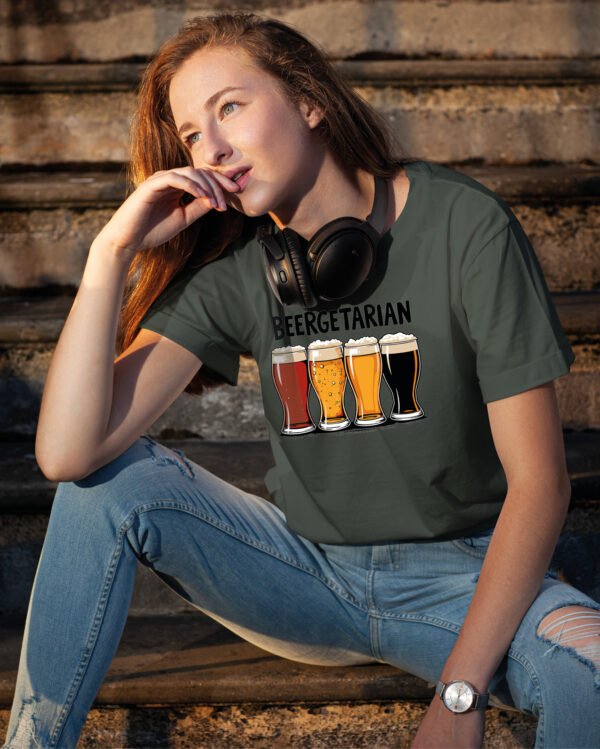 Koszulka z nadrukiem <br>Beergetarian Kufle Piwa