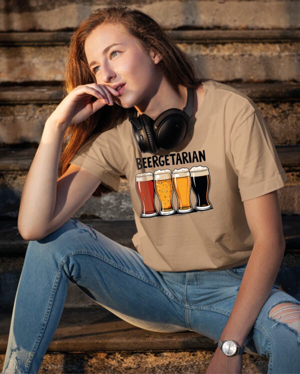 Koszulka z nadrukiem <br>Beergetarian Kufle Piwa