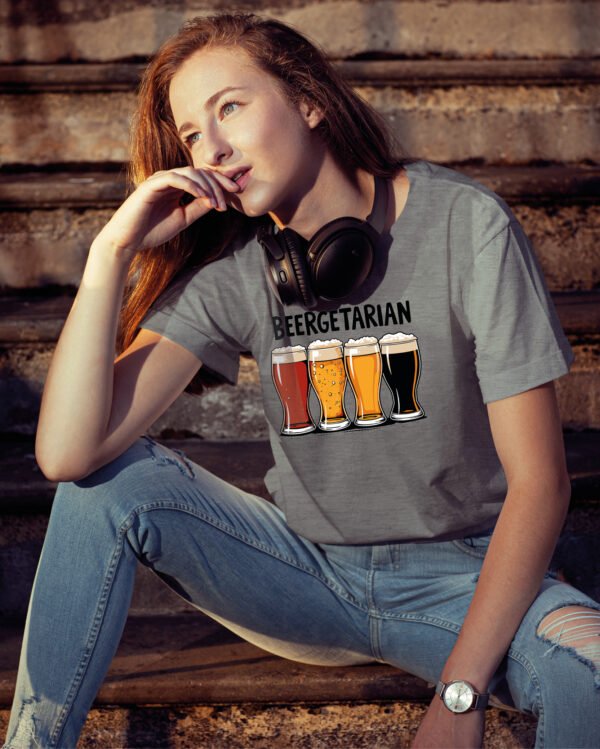 Koszulka z nadrukiem <br>Beergetarian Kufle Piwa