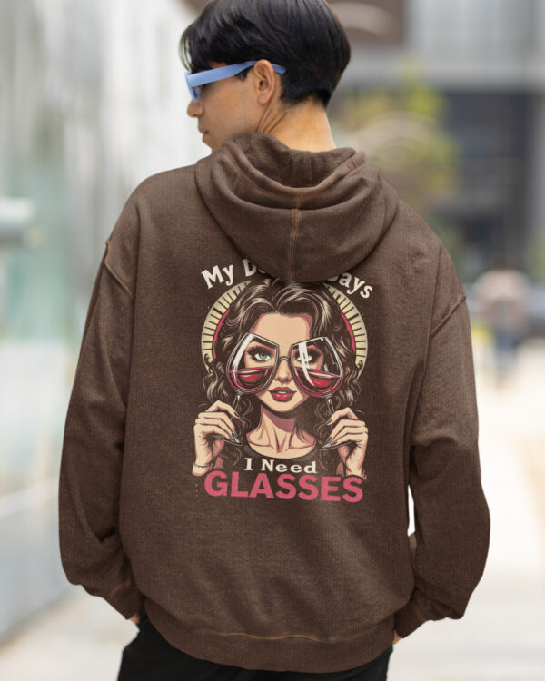 TL0864 Hoodie Old Look12 Bluza oversize z kapturem <br>Zalecane więcej Wina – efekt sprania