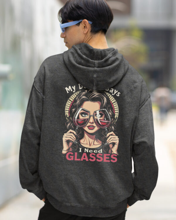 TL0864 Hoodie Old Look15 Bluza oversize z kapturem <br>Zalecane więcej Wina – efekt sprania