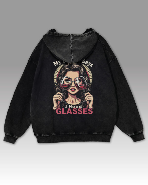 TL0864 Hoodie Old Look4 Bluza oversize z kapturem <br>Zalecane więcej Wina – efekt sprania