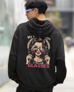 TL0864 Hoodie Old Look6 Bluza oversize z kapturem <br>Zalecane więcej Wina – efekt sprania