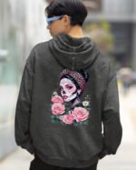Bluza oversize z kapturem <br>Królowa Umarłych – efekt sprania