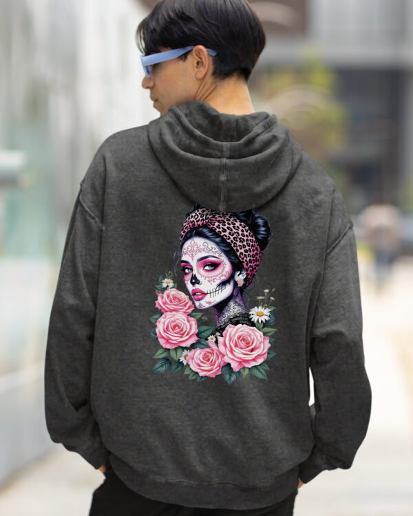 Bluza oversize z kapturem <br>Królowa Umarłych – efekt sprania