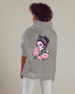Bluza oversize z kapturem <br>Królowa Umarłych – efekt sprania