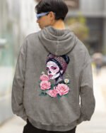 Bluza oversize z kapturem <br>Królowa Umarłych – efekt sprania
