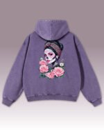 Bluza oversize z kapturem <br>Królowa Umarłych – efekt sprania