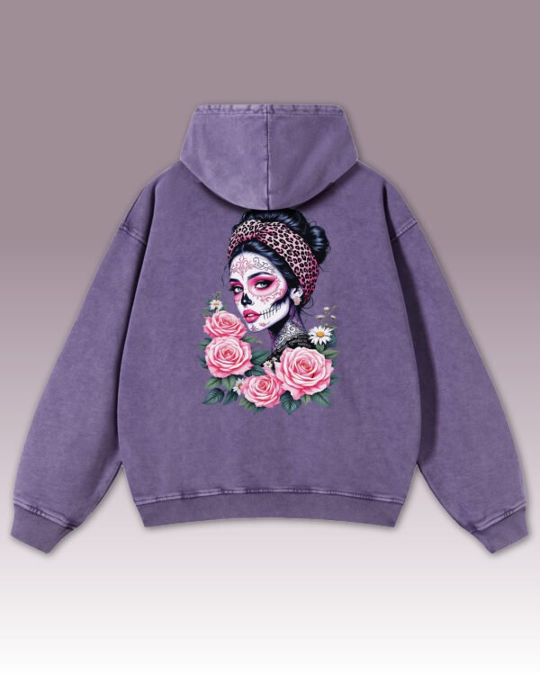 Bluza oversize z kapturem <br>Królowa Umarłych – efekt sprania